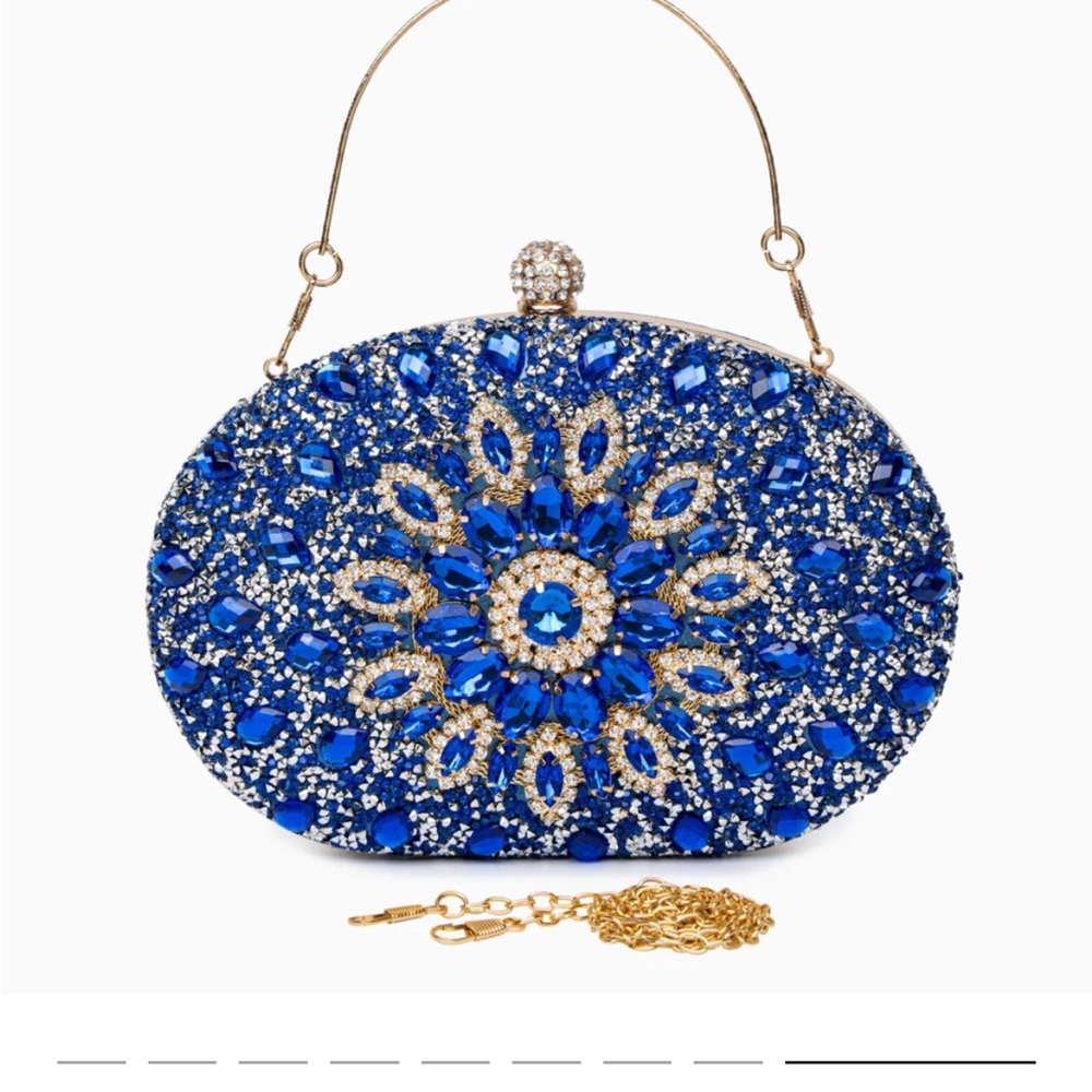 New Verano Hill Blue Collete Clutch Bag